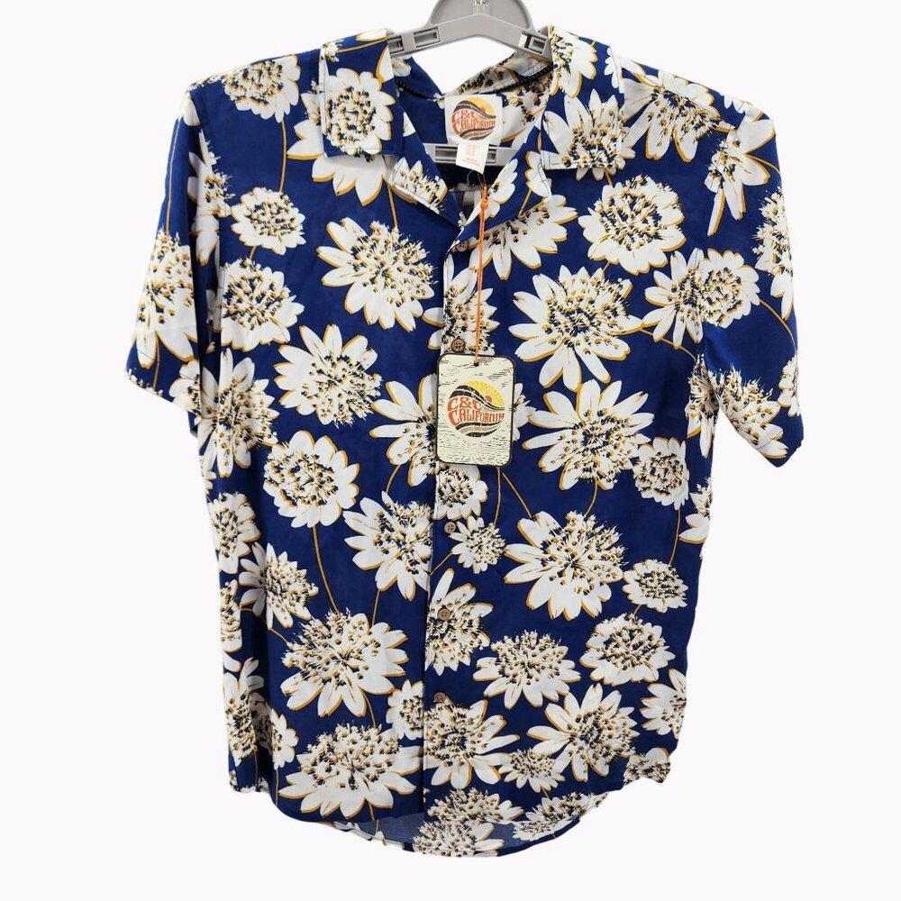 C&C California Mens Medium Short Sleeve Floral Button Up Shirt NEW